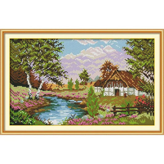 Punto de Cruz: Lago Esmeralda - 40x26cm - Coral Artes - MX